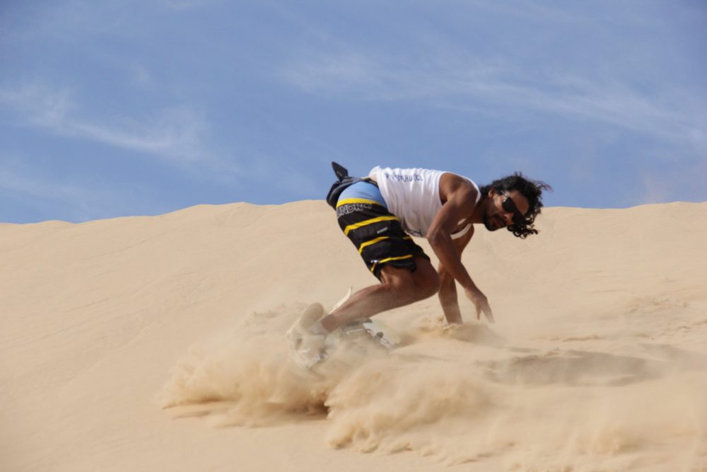 Sandboarding in Taghazout