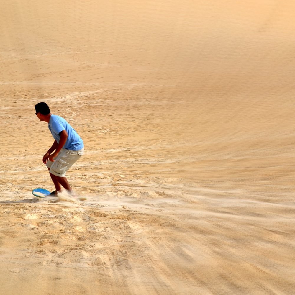 Sandboarding in Agadir