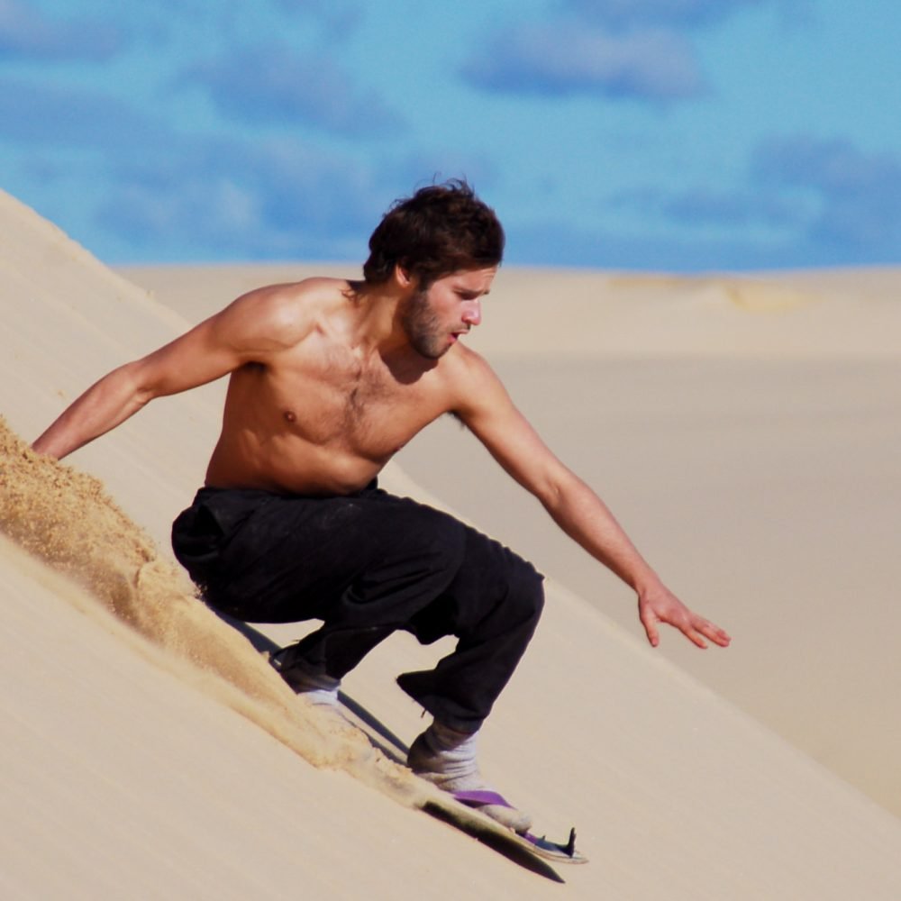 Sandboarding in Taghazout